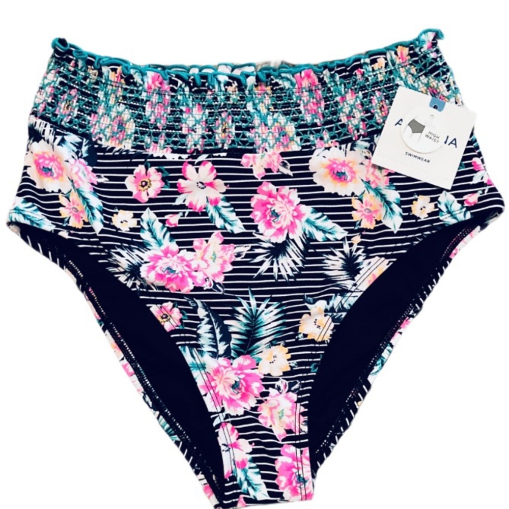 Arizona High Waist Floral Bikini Swimsuit Bottom